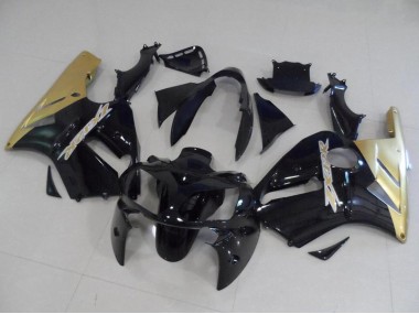 2002-2006 Kawasaki ZX12R Motorcycle Fairing Kits - Glossy Black Gold Canada for Sale
