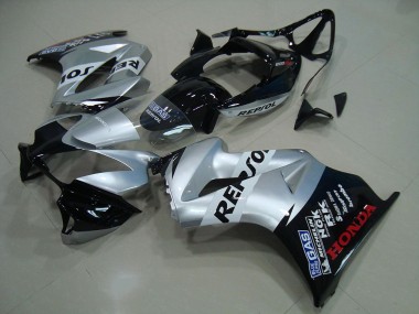 2002-2013 Honda VFR 800 Motorcycle Fairing - Silver Glossy Black Repsol Canada for Sale