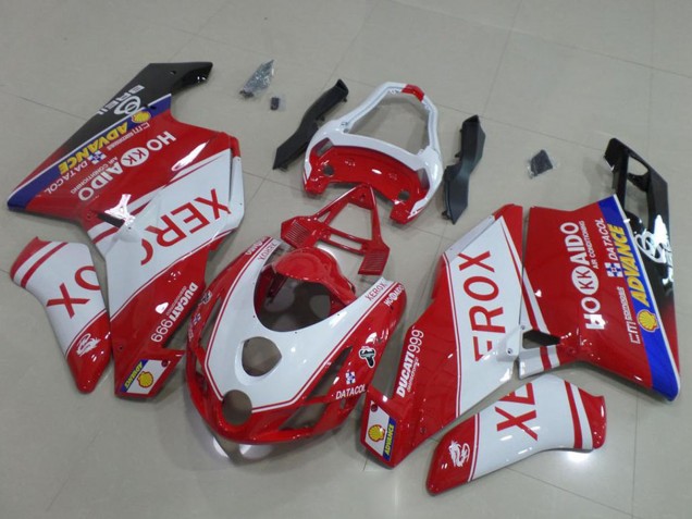 2003-2004 Ducati 999 Motorcycle Fairings - White Red Blue Glossy Black Xerox OEM Style Canada for Sale