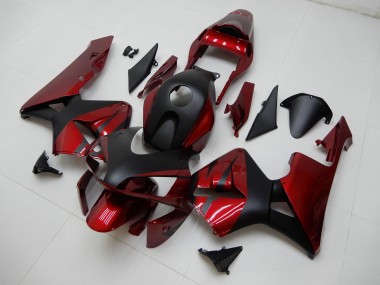 2003-2004 Honda CBR600RR Motorcycle Fairings - Red Matte Black Stripe Canada for Sale
