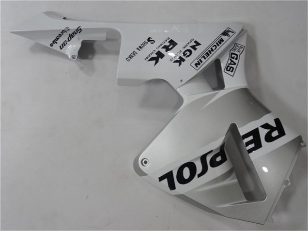 2003-2004 Honda CBR600RR Motorcycle Fairing - White Silver Black Repsol Canada for Sale