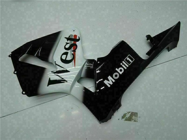 2003-2004 Honda CBR600RR Motorcycle Fairings - Glossy Black White West Mobil Canada for Sale