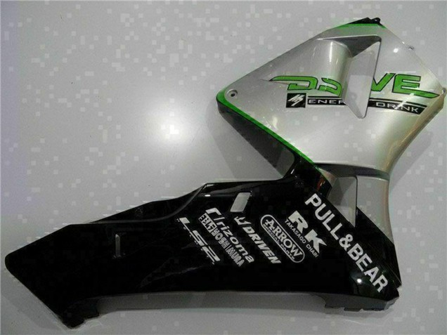 2003-2004 Honda CBR600RR Motorcycle Fairing - Silver Green Glossy Black Canada for Sale