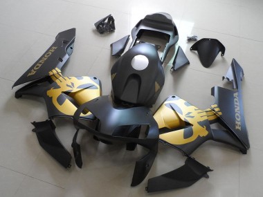 2003-2004 Honda CBR600RR Motorcycle Fairings - Matte Black Gold Canada for Sale