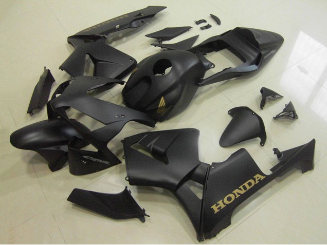 2003-2004 Honda CBR600RR Motorcycle Fairings - Matte Black Gold Decal Canada for Sale
