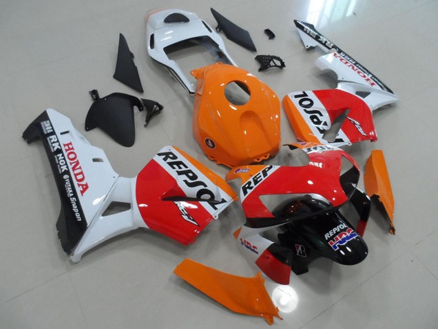 2003-2004 Honda CBR600RR Motorcycle Fairings - Orange White Red Glossy Black Repsol HRC Canada for Sale