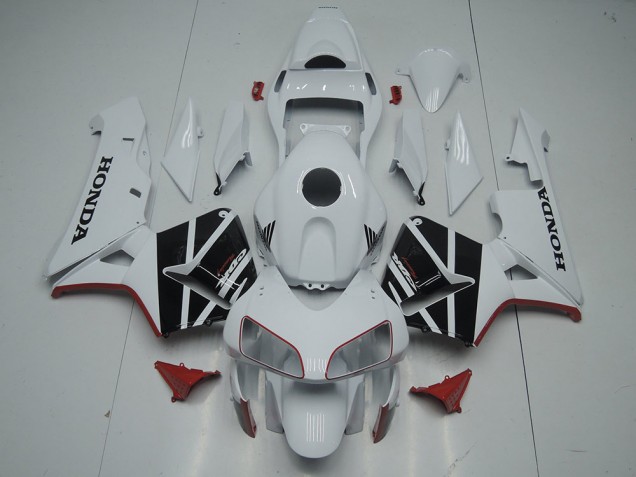 2003-2004 Honda CBR600RR Motorcycle Fairing - White Glossy Black Canada for Sale