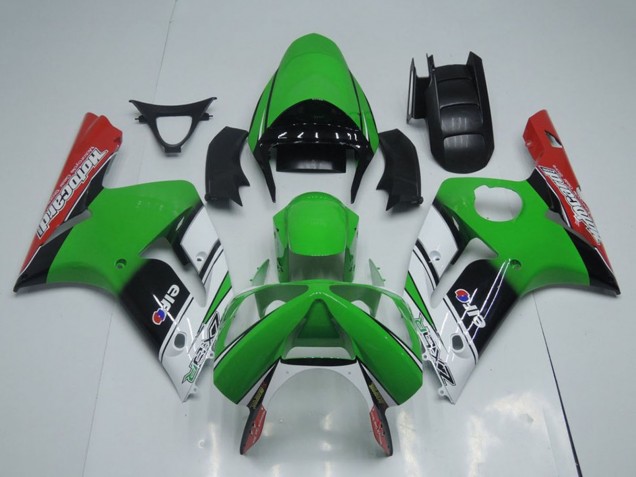 2003-2004 Kawasaki ZX6R Motorcycle Fairings - Green White Black Red Motocard Canada for Sale