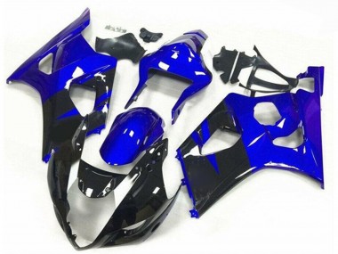 2003-2004 Suzuki GSXR 1000 Motorcycle Fairings - Blue Glossy Black Stripe Canada for Sale