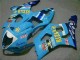 2003-2004 Suzuki GSXR 1000 Motorcycle Fairings - Blue White Yellow Rizla Canada for Sale
