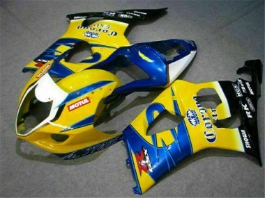 2003-2004 Suzuki GSXR 1000 Motorcycle Fairings - Yellow Blue White Red Corona Motul Canada for Sale
