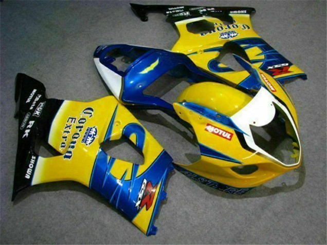 2003-2004 Suzuki GSXR 1000 Motorcycle Fairings - Yellow Blue White Red Corona Motul Canada for Sale