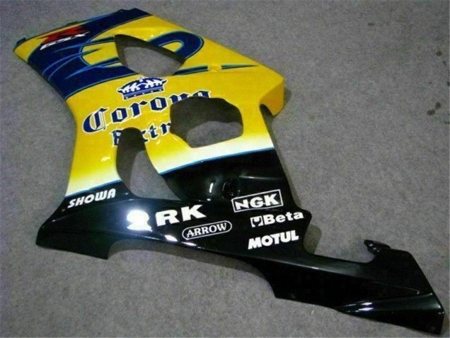 2003-2004 Suzuki GSXR 1000 Motorcycle Fairings - Yellow Blue White Red Corona Motul Canada for Sale