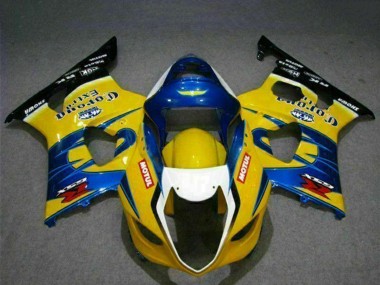 2003-2004 Suzuki GSXR 1000 Motorcycle Fairings - Yellow Blue White Red Corona Motul Canada for Sale
