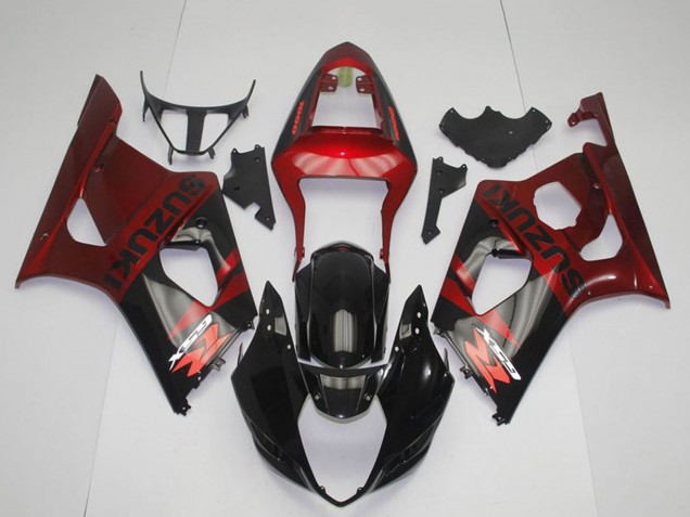 2003-2004 Suzuki GSXR 1000 Motorcycle Fairing - Red Glossy Black Canada for Sale