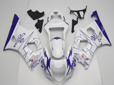 2003-2004 Suzuki GSXR 1000 Motorcycle Fairings - White Blue Corona Alstare Canada for Sale