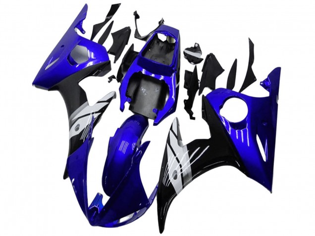 2003-2004 Yamaha YZF R6 Motorcycle Fairings - Blue White Glossy Black Canada for Sale