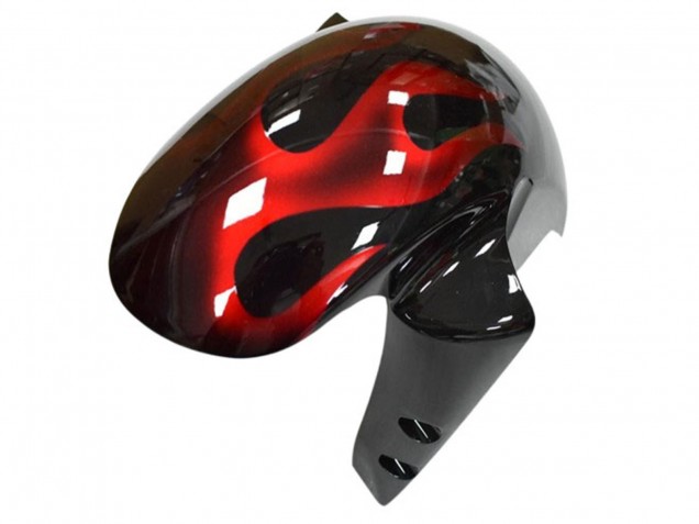 2003-2004 Yamaha YZF R6 Motorcycle Fairing - Glossy Black Red Flame Canada for Sale