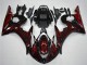 2003-2004 Yamaha YZF R6 Motorcycle Fairing - Glossy Black Red Flame Canada for Sale