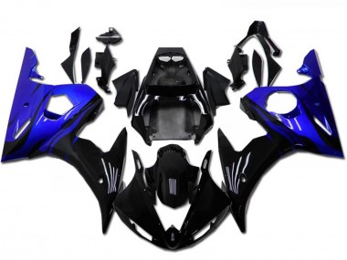 2003-2004 Yamaha YZF R6 Motorcycle Fairing Kits - Blue Glossy Black Canada for Sale