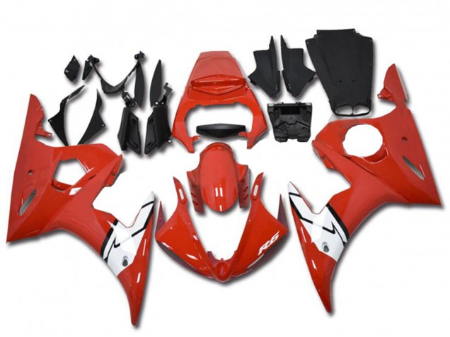 2003-2004 Yamaha YZF R6 Motorcycle Fairings - Red White Canada for Sale