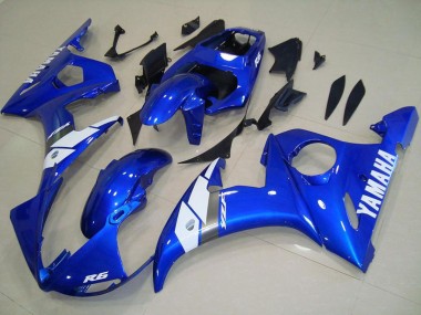 2003-2004 Yamaha YZF R6 Motorcycle Fairings - Blue White OEM Style Canada for Sale