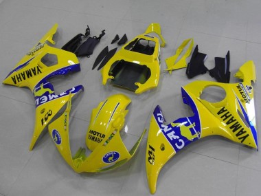 2003-2004 Yamaha YZF R6 Motorcycle Fairings - Yellow Blue Camel Canada for Sale