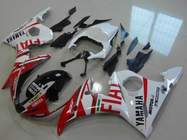 2003-2004 Yamaha YZF R6 Motorcycle Fairings - White Red Fiat Michelin Motul Canada for Sale