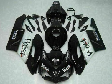 2004-2005 Honda CBR1000RR Motorcycle Fairings - Glossy Black White West Mobil Michelin Canada for Sale