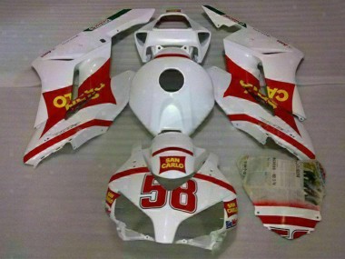 2004-2005 Honda CBR1000RR Motorcycle Fairings - White Red Yellow San Carlo 58 Canada for Sale