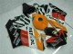 2004-2005 Honda CBR1000RR Motorcycle Fairings - Orange White Red Black Repsol Canada for Sale