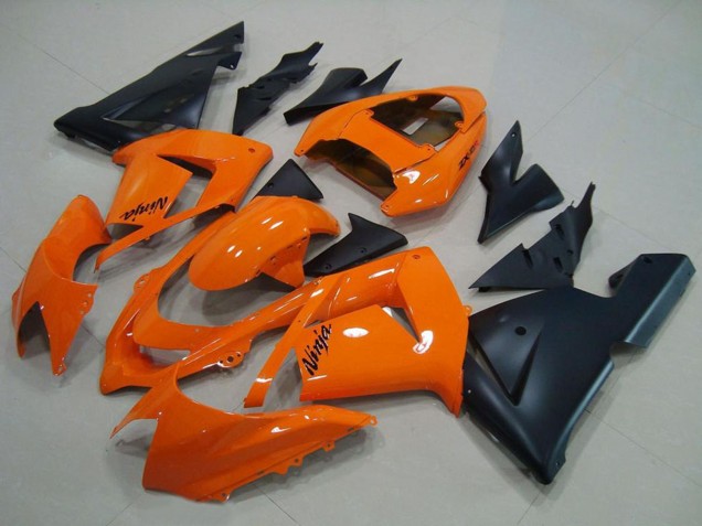 2004-2005 Kawasaki ZX10R Motorcycle Fairings - Orange Matte Black Canada for Sale