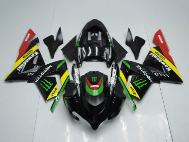 2004-2005 Kawasaki ZX10R Motorcycle Fairings - Glossy Black Red Yellow Green Monster Canada for Sale