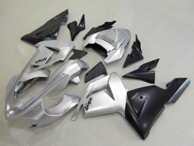 2004-2005 Kawasaki ZX10R Motorcycle Fairing - Silver Black Ninja Canada for Sale