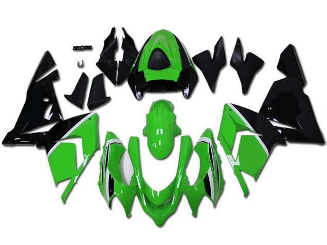 2004-2005 Kawasaki ZX10R Motorcycle Fairings - Green Glossy Black Canada for Sale