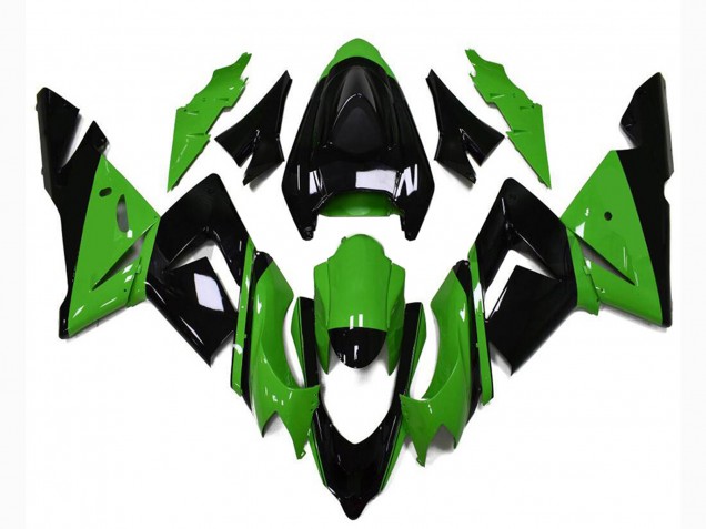 2004-2005 Kawasaki ZX10R Motorcycle Fairings - Glossy Black Green Canada for Sale