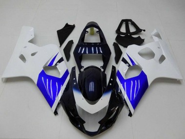 2004-2005 Suzuki GSXR 600/750 Bike Fairings - White Blue Black Canada for Sale