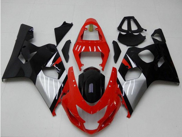 2004-2005 Suzuki GSXR 600/750 Motorcycle Fairings - Red Silver Black Canada for Sale