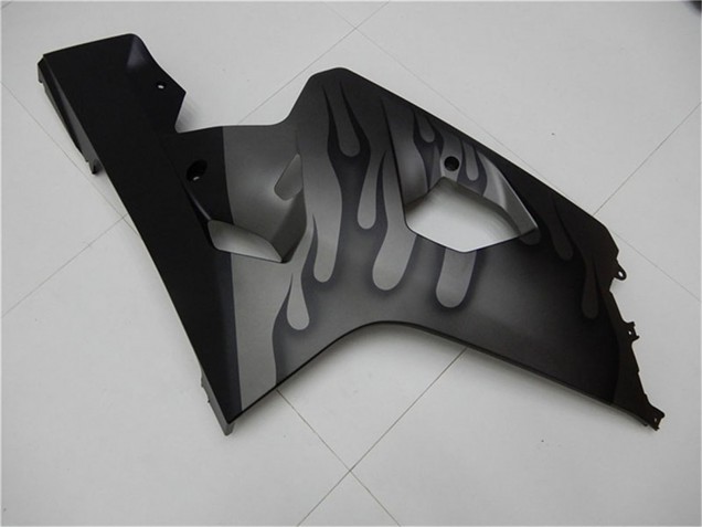 2004-2005 Suzuki GSXR 600/750 Motorcycle Fairings - Grey Black Flame Canada for Sale