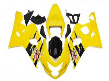2004-2005 Suzuki GSXR 600/750 Motorcycle Fairings - Yellow Glossy Black Canada for Sale