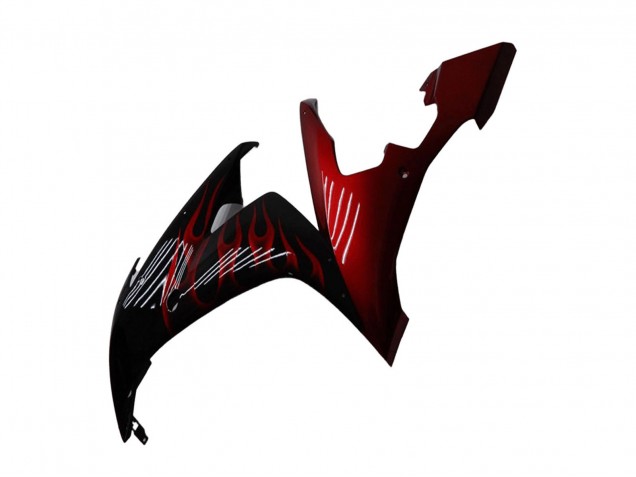 2004-2006 Yamaha YZF R1 Motorcycle Fairings - Glossy Black Red Flame Canada for Sale