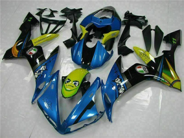 2004-2006 Yamaha YZF R1 Motorcycle Fairings - Blue Yellow Shark Canada for Sale
