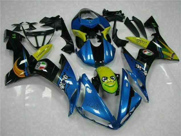 2004-2006 Yamaha YZF R1 Motorcycle Fairings - Blue Yellow Shark Canada for Sale