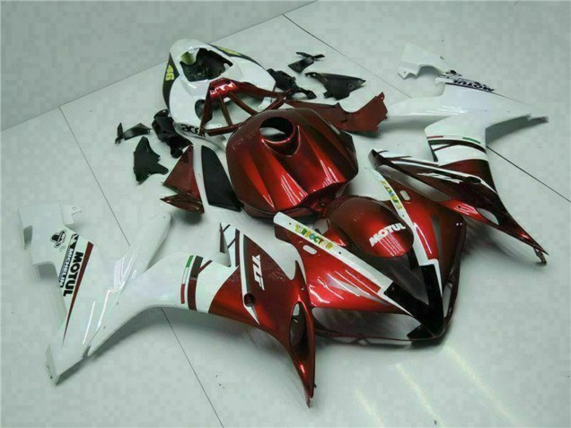 2004-2006 Yamaha YZF R1 Motorcycle Fairings - White Red Yellow Motul 46 Canada for Sale