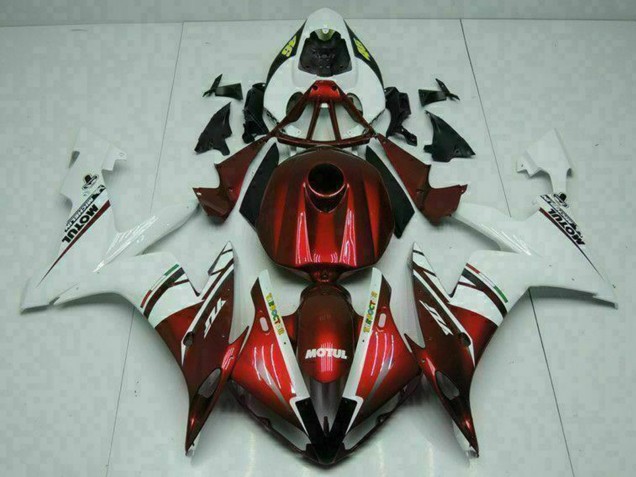 2004-2006 Yamaha YZF R1 Motorcycle Fairings - White Red Yellow Motul 46 Canada for Sale