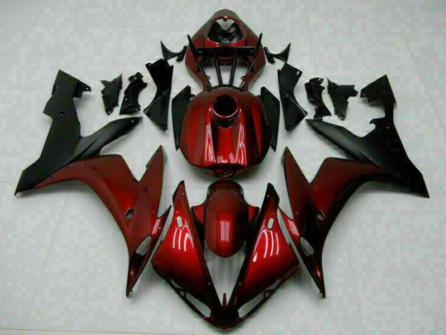2004-2006 Yamaha YZF R1 Motorcycle Fairings - Maroon Red Matte Black Canada for Sale
