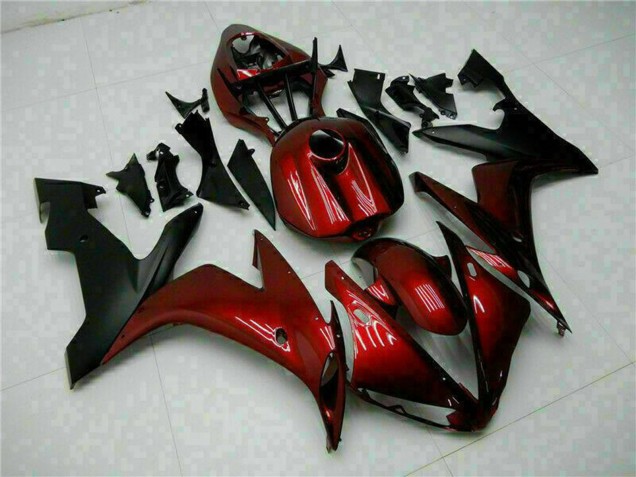2004-2006 Yamaha YZF R1 Motorcycle Fairings - Maroon Red Matte Black Canada for Sale