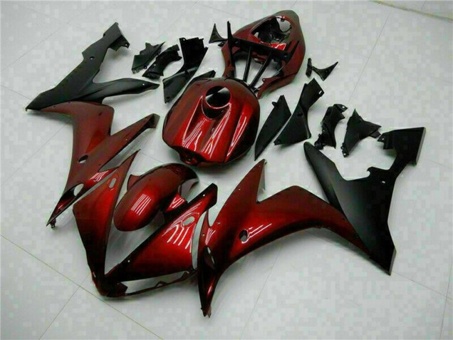 2004-2006 Yamaha YZF R1 Motorcycle Fairings - Maroon Red Matte Black Canada for Sale