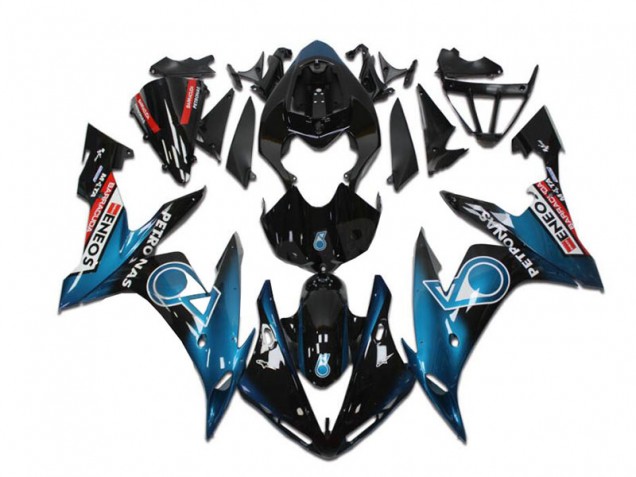 2004-2006 Yamaha YZF R1 Motorcycle Fairings - Teal Blue Glossy Black Red Petronas ENEOS Canada for Sale