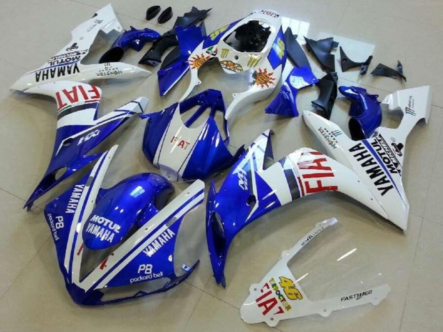 2004-2006 Yamaha YZF R1 Motorcycle Fairings - White Blue Red Fiat Canada for Sale